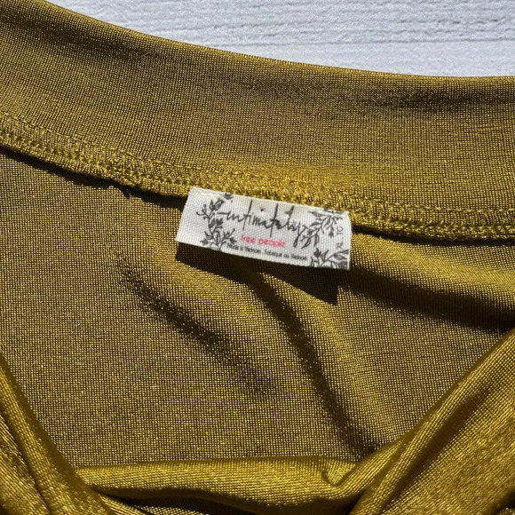 Free People Intimately Metallic Gold Off the Shoulder Bodysuit Size XL - Picture 8 of 10